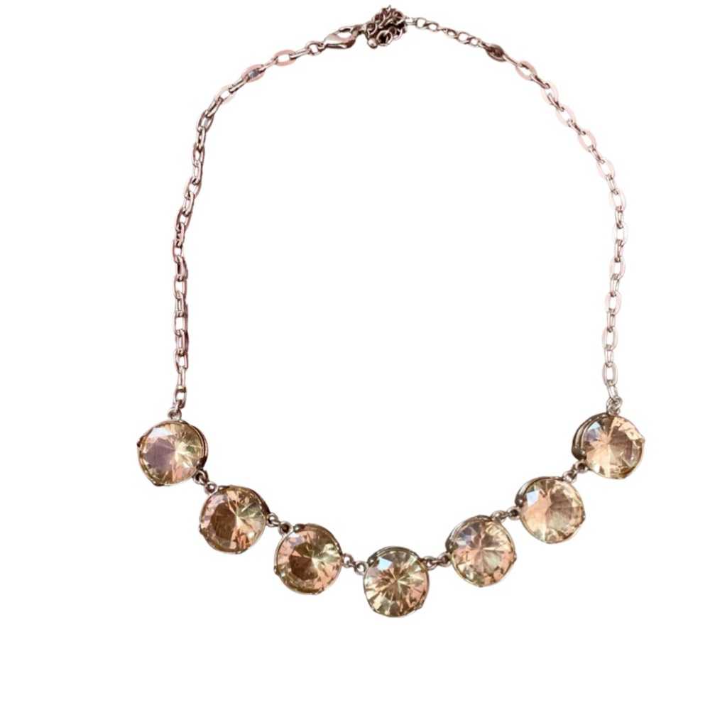 Yellow Gem Gold-tone Necklace